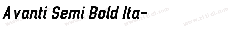 Avanti Semi Bold Ita字体转换